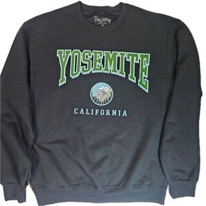 Yosemite California Sweatshirt‎ Mens Medium Black Pullover Bowery Supply Co NEW